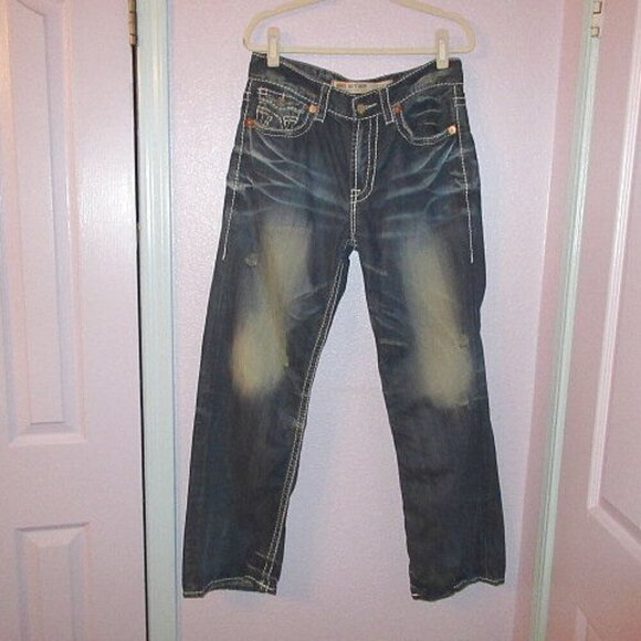 Vtg BIG STAR Men's JEANS Size 33x30 VOYAGER Relaxed Straight FLAP Denim Y2K 90s - Picture 1 of 12